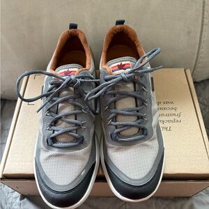 Cobb Hill by New Balance Gray and Black Sneakers with Rust Accents